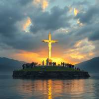 Jesus ensinando os disc%C3%ADpulos na beira do lago