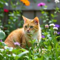 cat in the garden