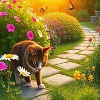 cat in the garden
