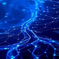 digital blockchain blue