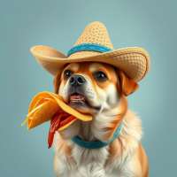 perrito con sombrero